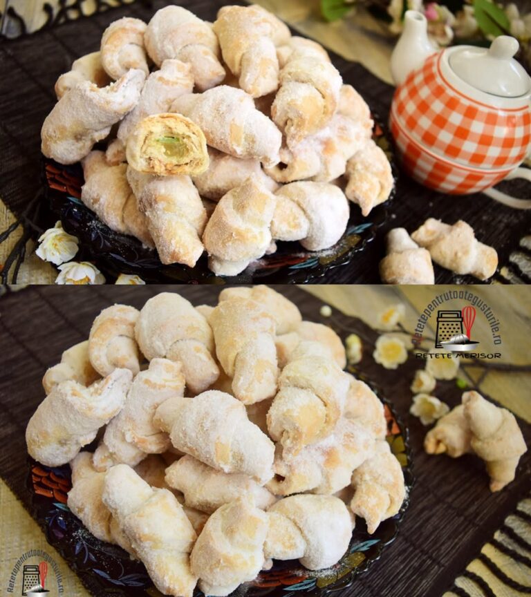 Ne plac cornulețele și le preparăm în diferite variante, iar una dintre acestea este varianta de cornulețe de post cu borș în aluat