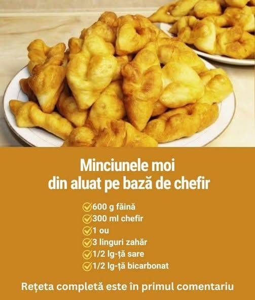 Minciunele moi din aluat pe bază de chefir