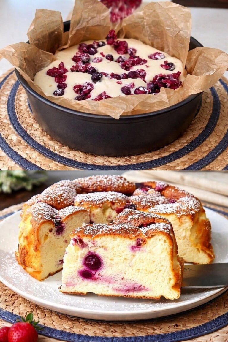 Dacă vrei un desert ușor, sănătos și răcoritor, această prăjitură cu iaurt grecesc și fructe de pădure este alegerea perfectă.