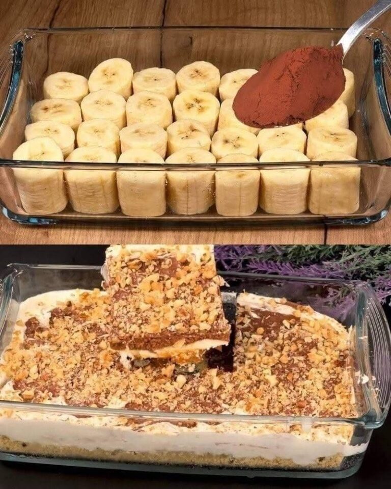  Prăjitură cu ciocolată și banane