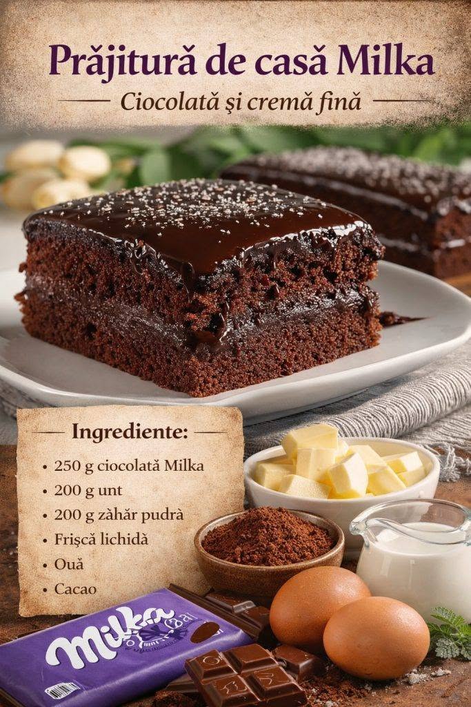  Prăjitura de casă Milka 