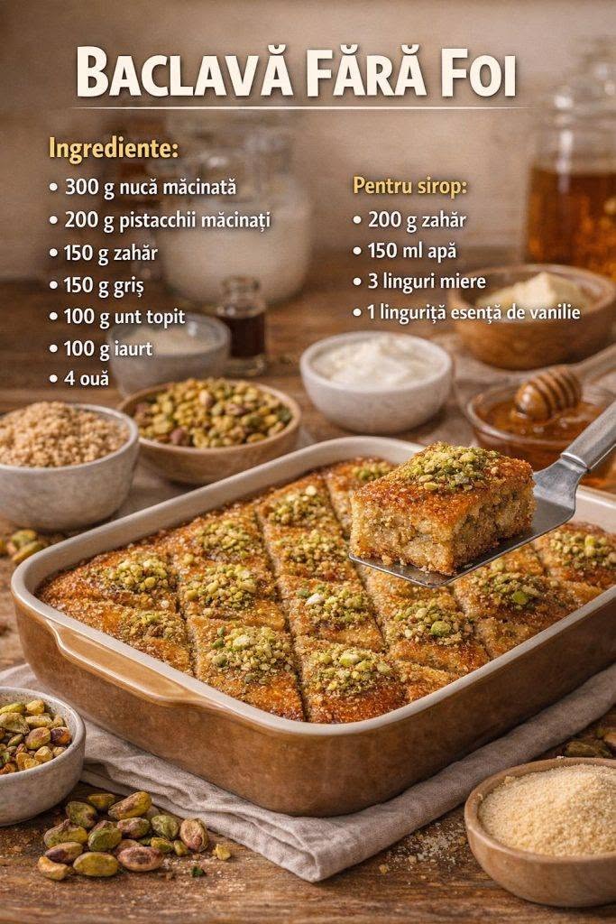  Baclavă fără foi – simplă, aromată și irezistibilă