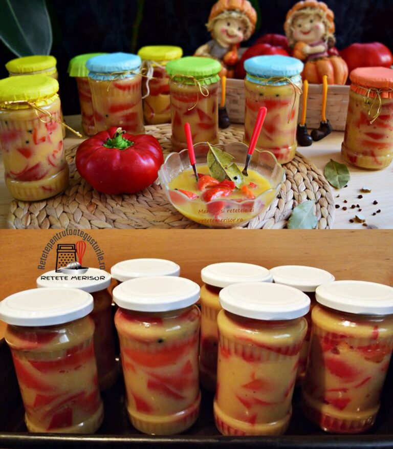 Gogoșari în sos de muștar cu oțet și alte ingrediente