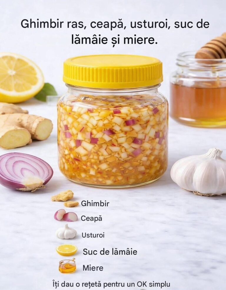 Remediu natural care combină ghimbir, ceapă, usturoi, suc de lămâie și miere……. 