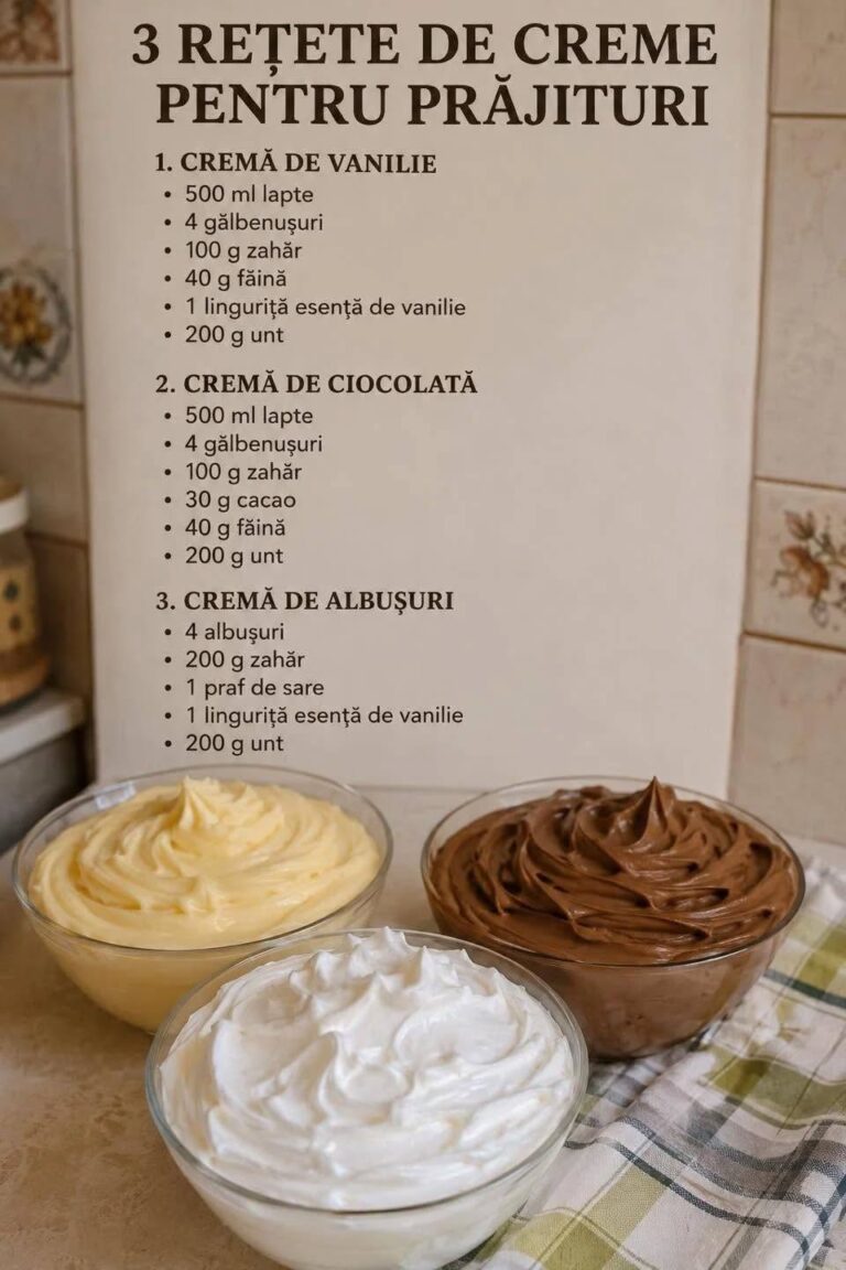 3 Creme Tradiționale pentru Prăjituri – Rețete Simple și Delicioas