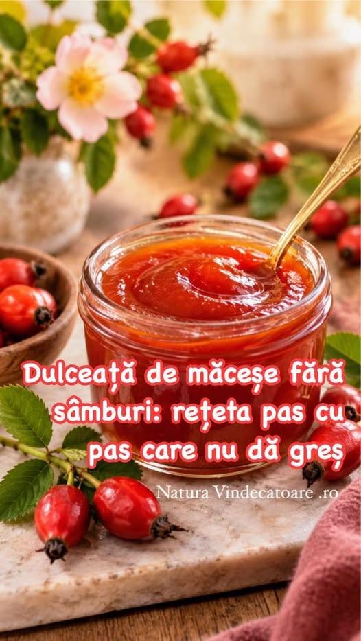 Dulceață de măceșe fără sâmburi: rețeta pas cu pas care nu dă greș