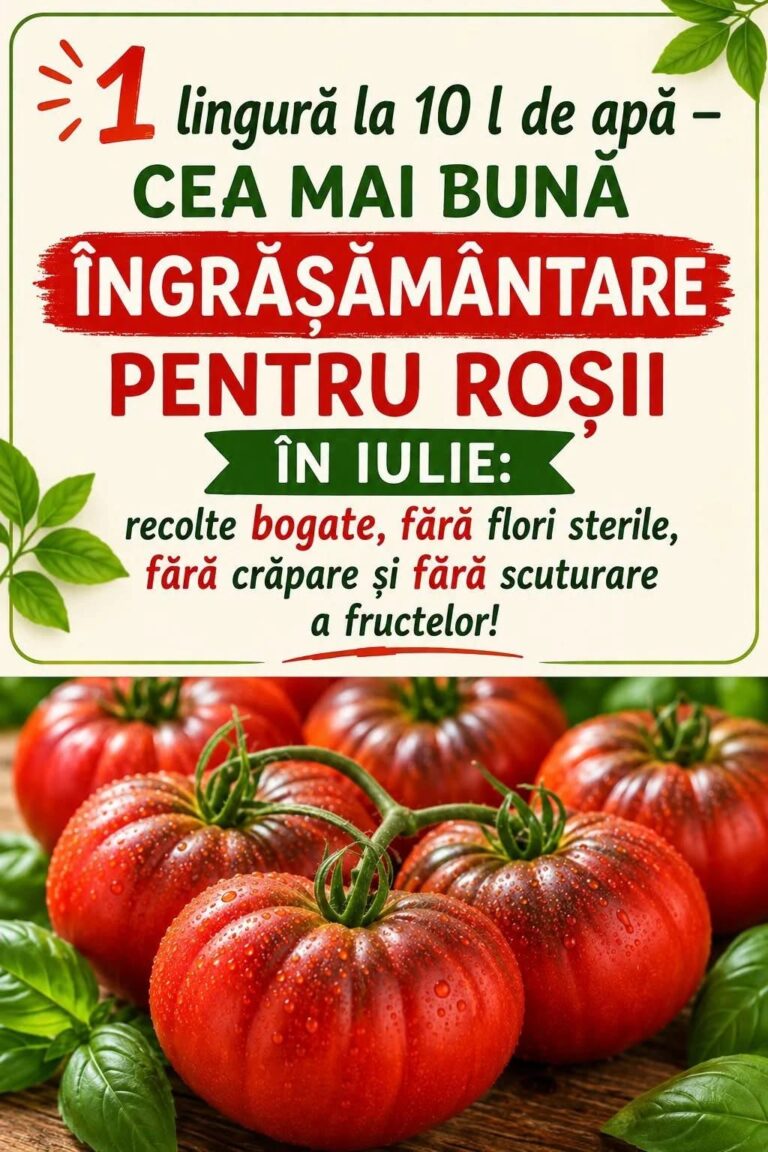 1 lingură la 10 litri de apă – cea mai eficientă fertilizare pentru roșii în iulie: recolta vine din belșug, fără flori sterile și fără căderea florilor