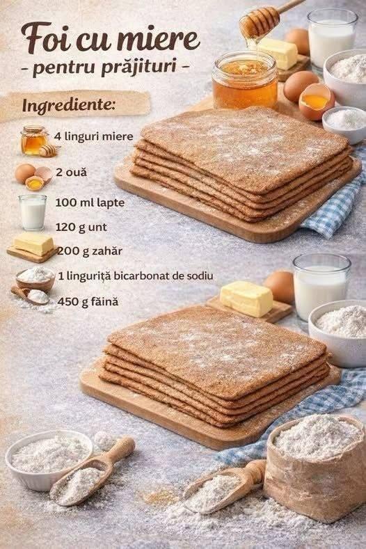 Foi cu miere pentru prajituri Reteta perfecta pentru deserturi delicioase
