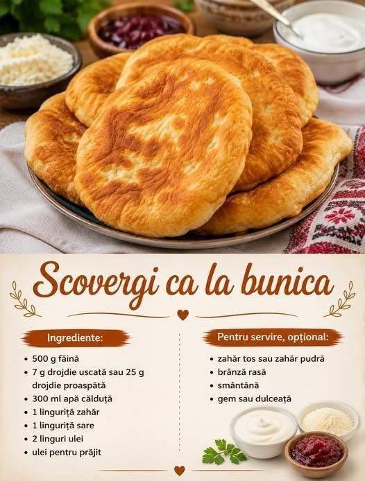Scovergi pufoase, ca la bunica