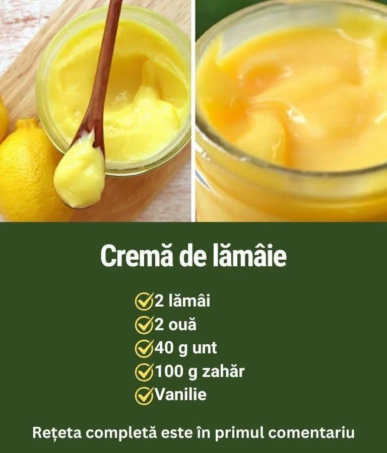 Cremă de lămâie Rețetă în comentarii