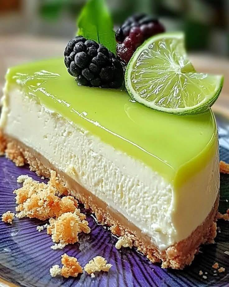 Cheesecake cu mousse de lime (fără coacere)