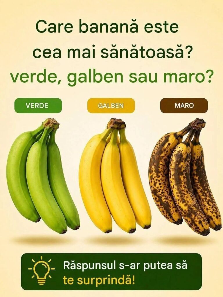 Verde, galbenă sau maro… Care banană este de fapt cea mai sănătoasă