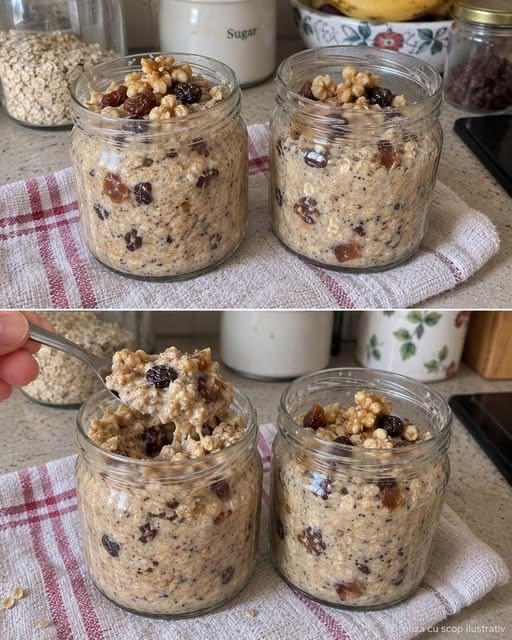 Desert cremos cu chia, prune și măr – o gustare bogată în fibre