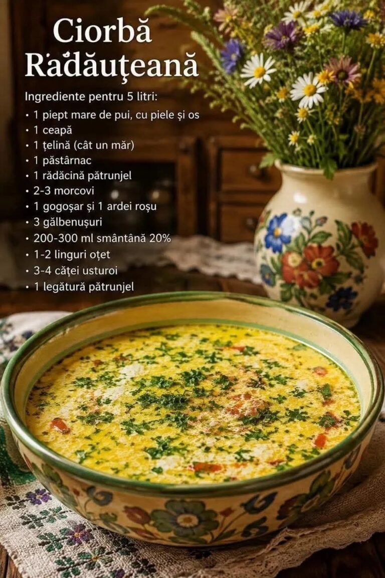 CIORBĂ RĂDĂUȚEANĂ – cremoasă, gustoasă și perfectă pentru o masă în familie!