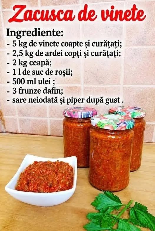 Zacuscă de vinete – Rețetă tradițională românească