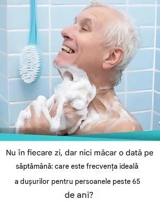 De la vârsta de 65 de ani: Cât de des ar trebui să faceți duș – și de ce poate spăla excesivă sănătății