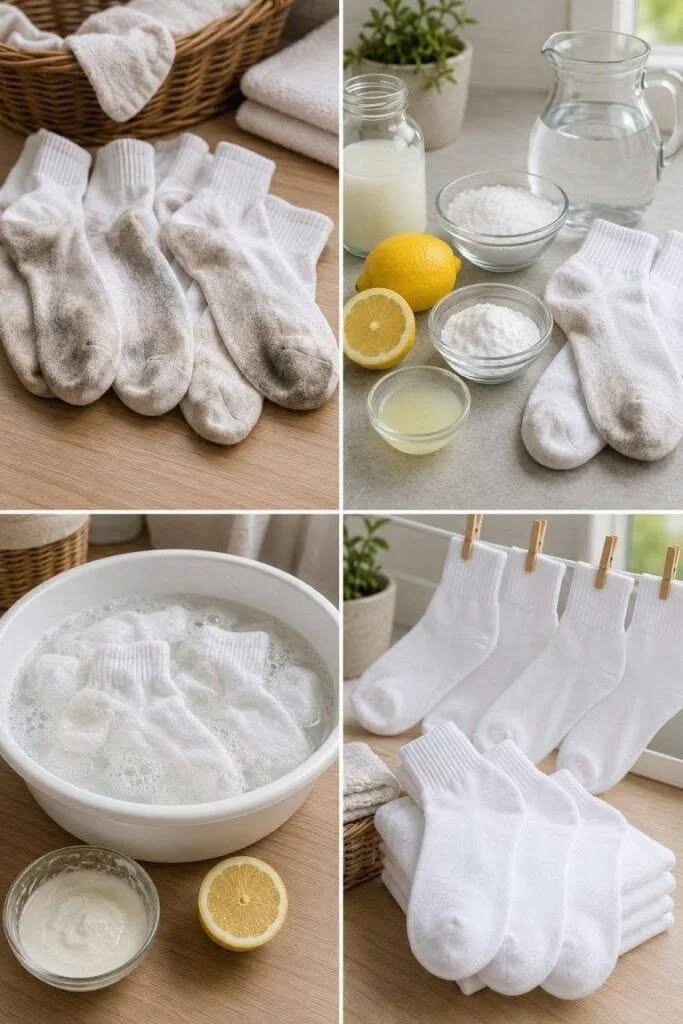Cum să decolorezi șosetele astfel încât să fie din nou albe și strălucitoare