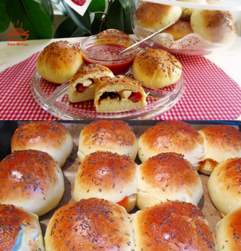 Daca tot pregatesc dimineata sandwich-uri pentru pachetelele de la serviciu si in numar mare, m-am gandit sa le prepar si sub formă de chifle cu surprize.