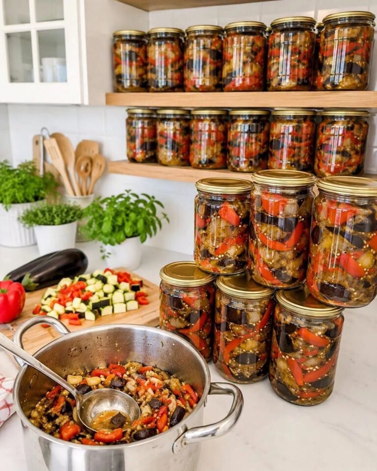 🍆 Ghiveci de legume pentru iarnă – Rețeta tradițională, gustoasă și plină de arome! 🫑🧄✨