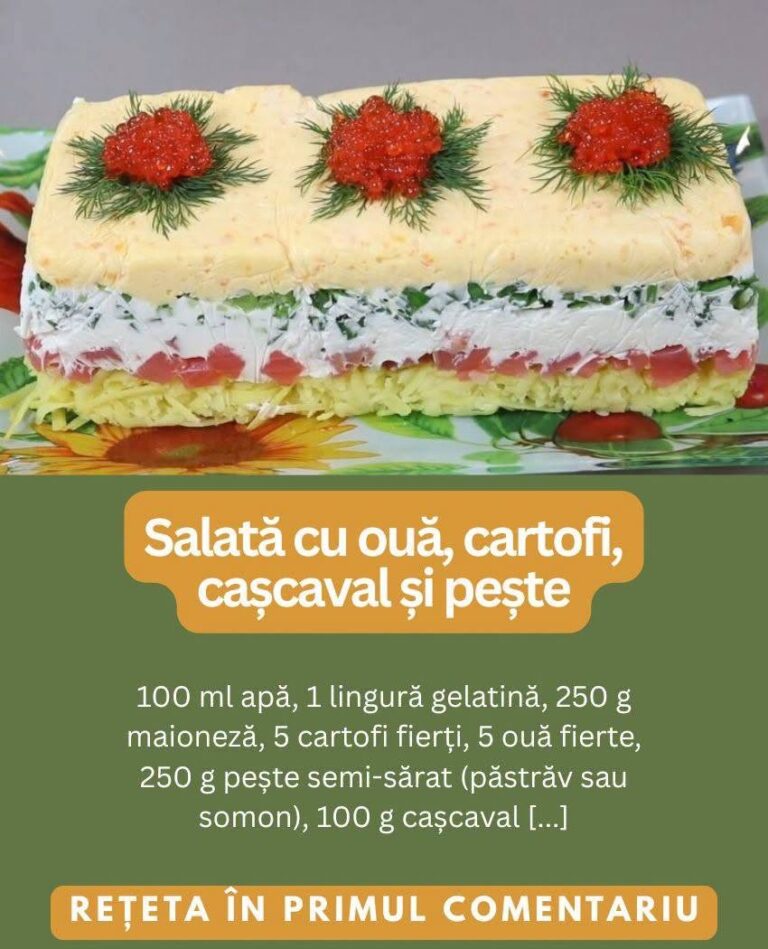 Salată cu ouă, cartofi, cașcaval și pește Rețeta scrisă mai jos, în comentarii