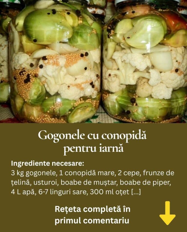 Gogonele cu conopidă pentru iarnă Rețeta mai jos