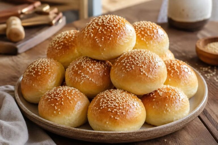 Chifle brioche cu susan: o rețetă moale