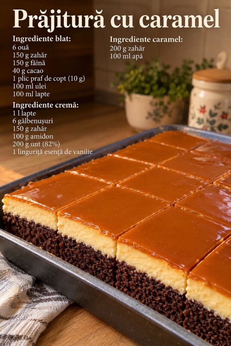 PRĂJITURĂ CU CARAMEL – CREMOASĂ, FINĂ ȘI IREZISTIBILĂ!