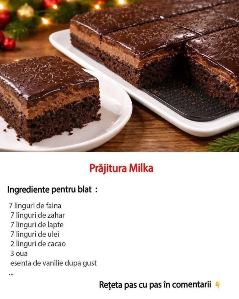 Prăjitura Milka- Se prepară în 15 minute și are un gust de neegalat.