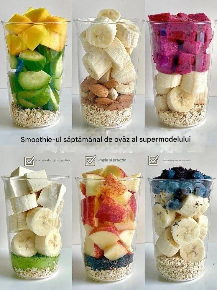 7 smoothie-uri pentru o siluetă frumoasă: un program săptămânal de smoothie-uri cu ovăz potrivite pentru un model