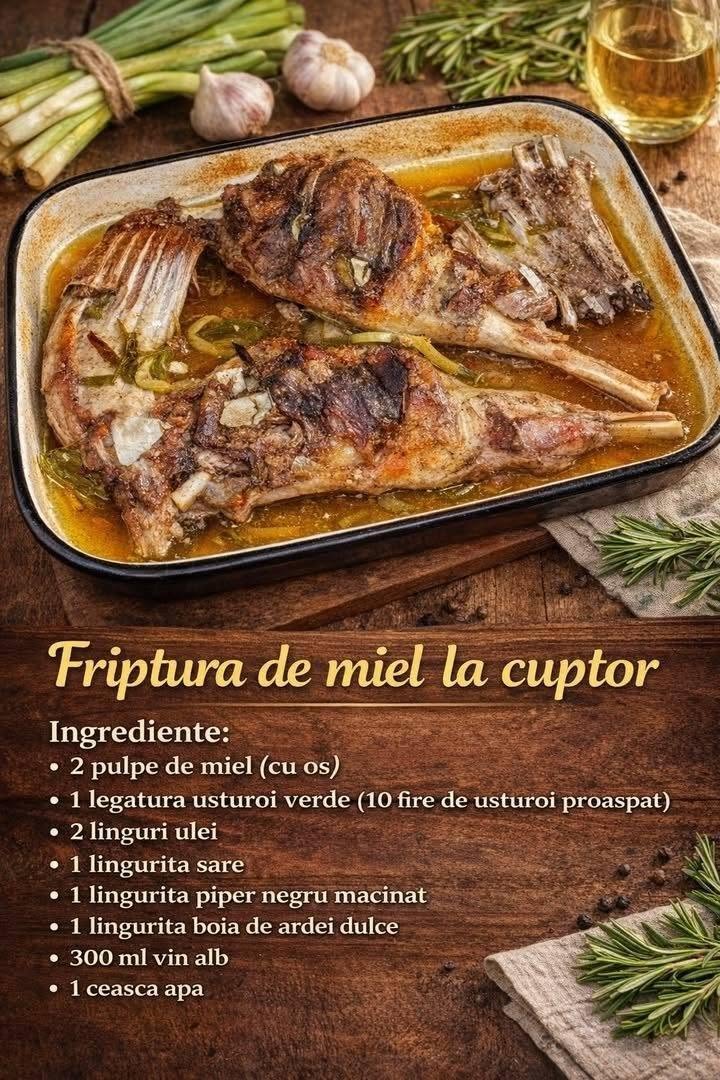 Friptura de miel la cuptor cu vin și usturoi verde este mai mult decât un simplu preparat culinar; 