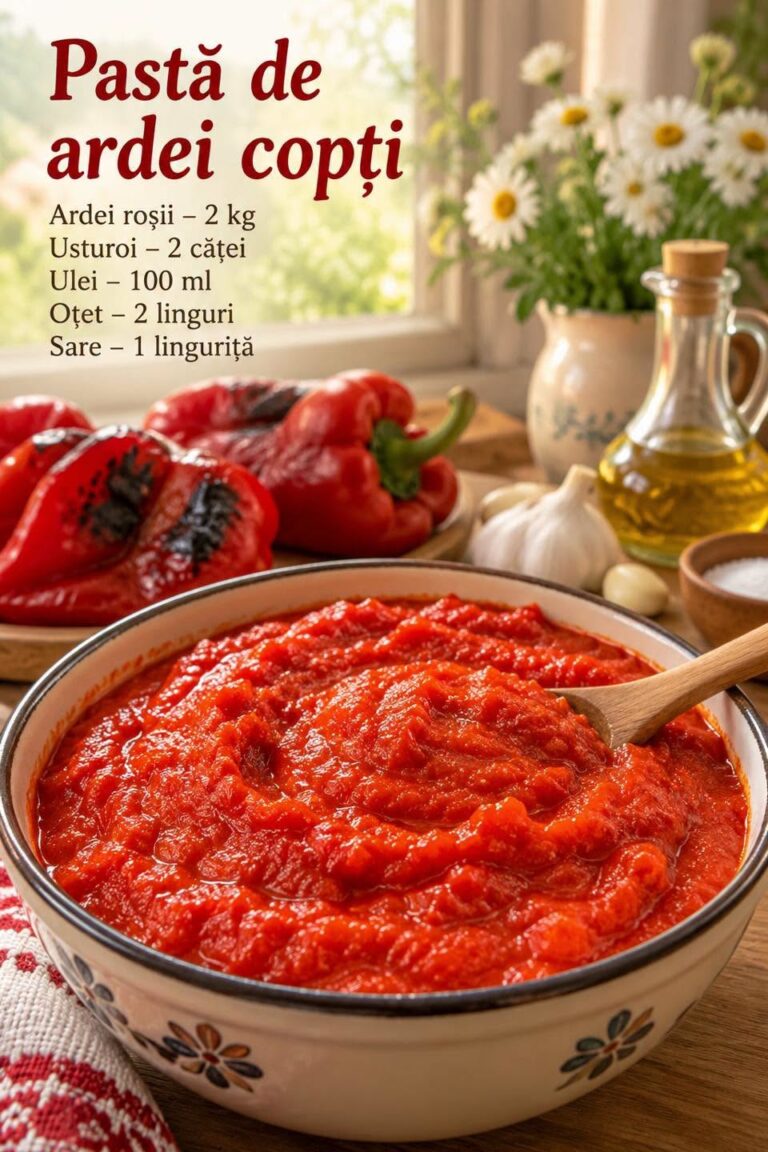 Pastă de Ardei Copți pentru Iarnă – Ghid Culinar Complet pentru o Cremă Aromată și Catifelată