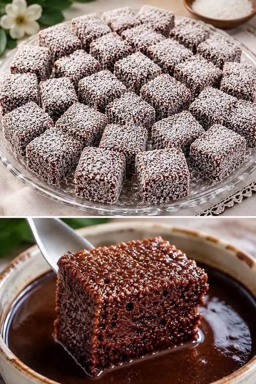 Cea mai simpla prajitura de post, dar atat de buna incat dispare imediat! Cuburi pufoase, insiropate cu cacao si tavalite din belsug prin fulgi de cocos. O reteta usor de facut, cu ingrediente la indemana