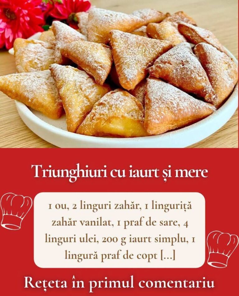 Triunghiuri cu iaurt și mere Rețeta scrisă în comentarii