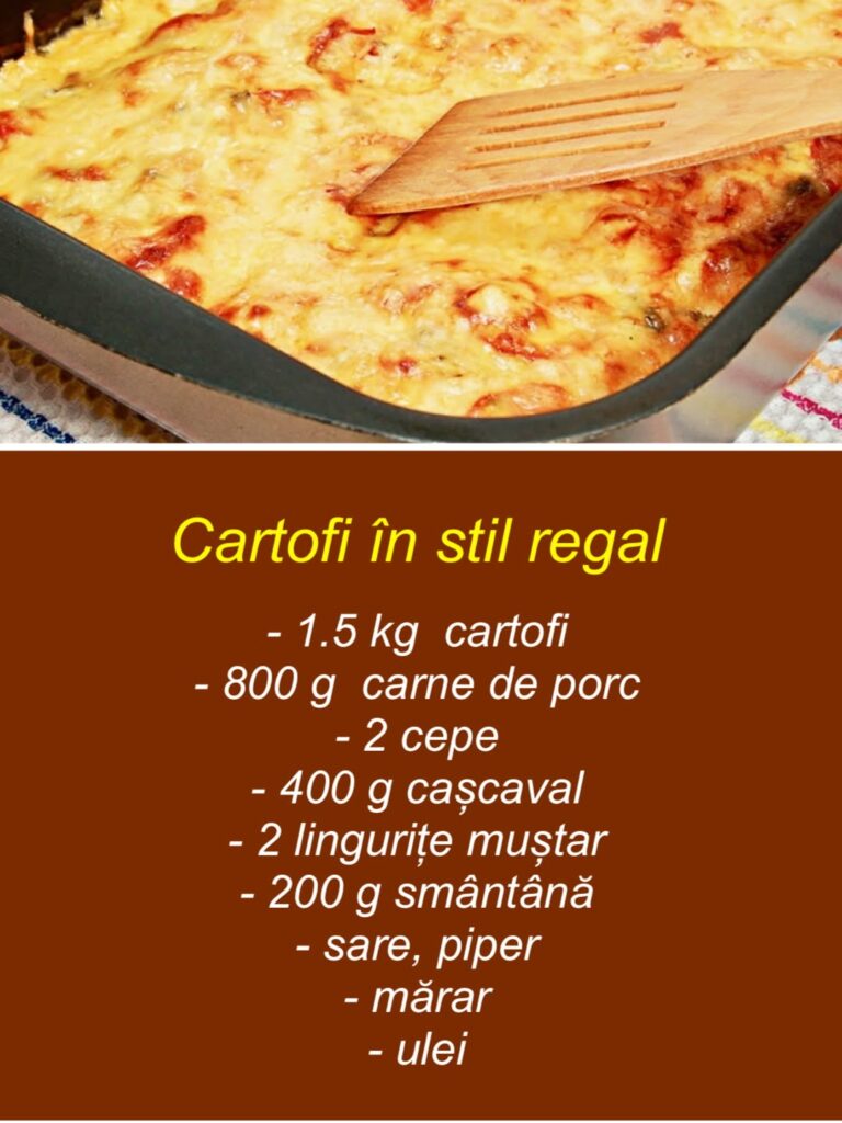 Cartofi în stil regal – crocanți la exterior, fragezi la interior