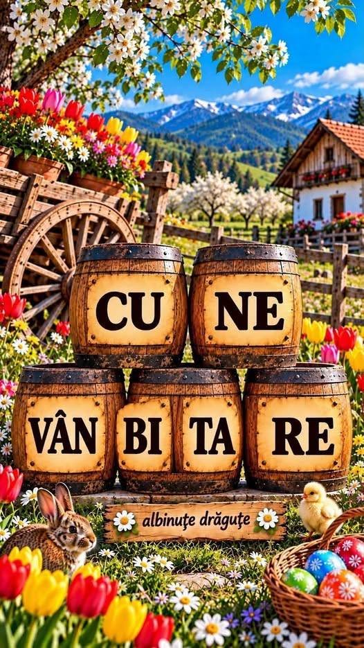 Cine reușește să descopere cuvântul ascuns din silabele de pe butoaie?