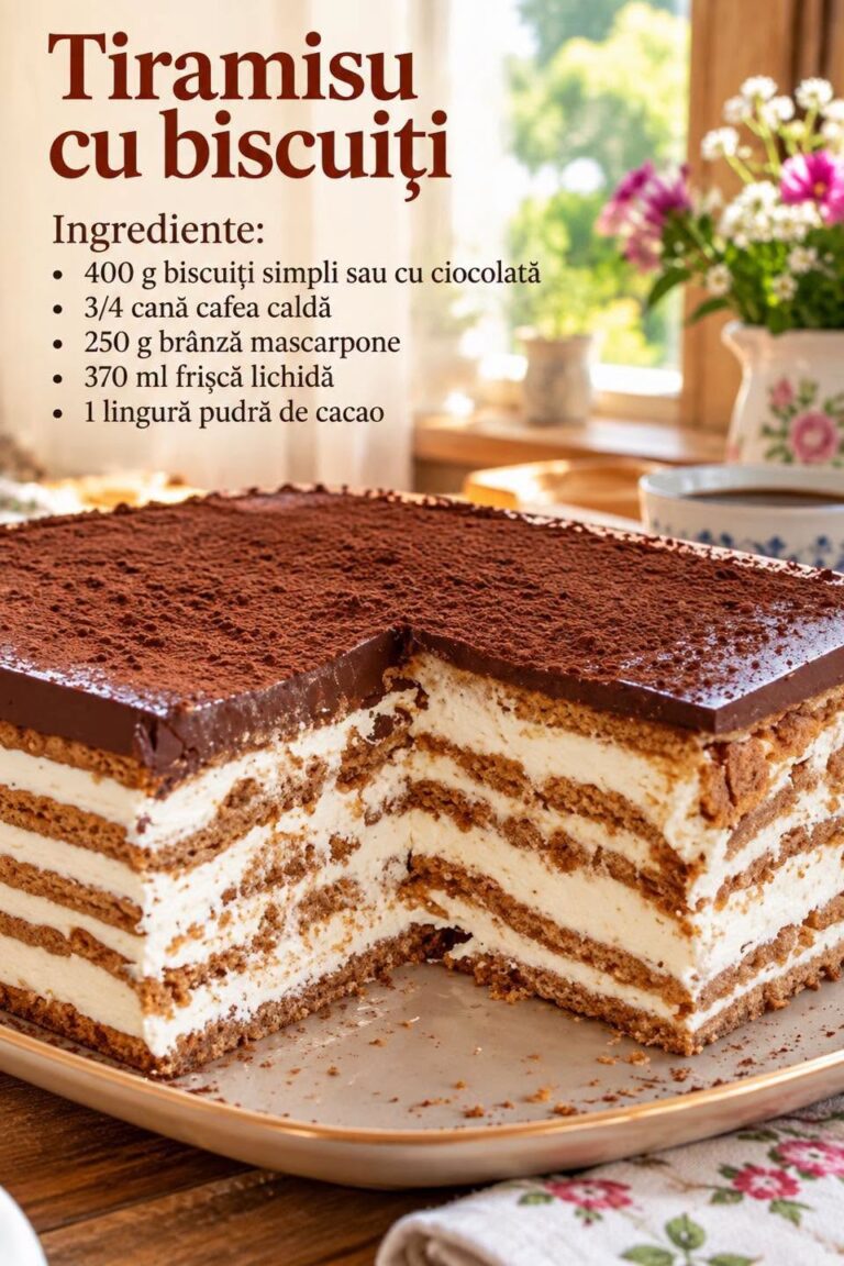 TIRAMISU CU BISCUIȚI – cremos, aromat și atât de ușor de făcut!