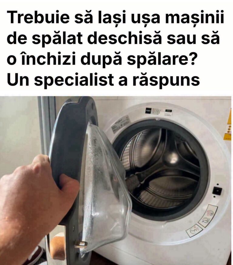 Trebuie să lași ușa mașinii de spălat deschisă sau să o închizi după spălare? Un specialist a răspuns