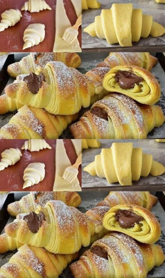 Croissante cu ciocolată, care rămân proaspete timp de 2-3 zile! Se prepară rapid