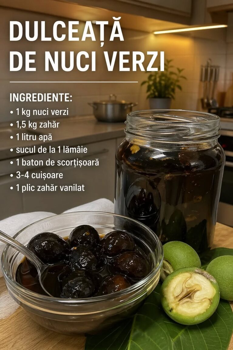 🍯 DULCEAȚĂ DE NUCI VERZI – rețetă tradițională delicioasă 🍯