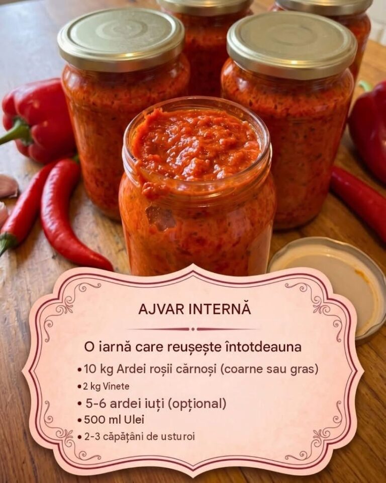 Rețetă de Ajvar de casă – o pastă bogată și aromată cu ardei copți]