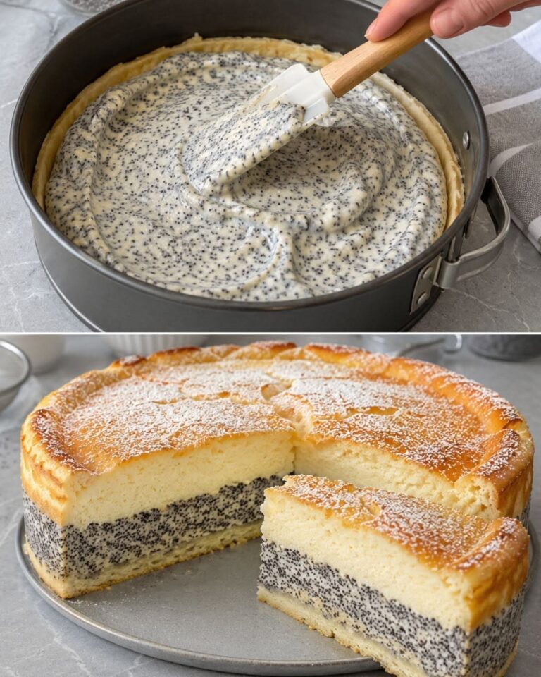 Prăjitură cu mac și cremă de ouă – desert fin, cremos și irezistibil